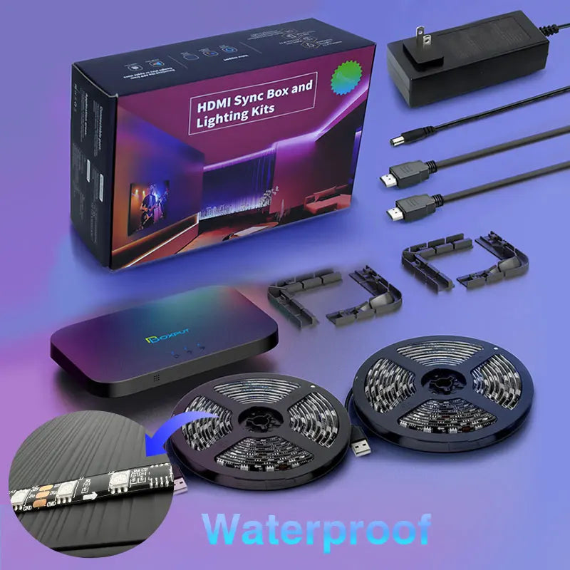 HD Sync Box BPSK1 Screen Light IP65 Light Strings RGB Tv Backlight Sync to Screen for PC