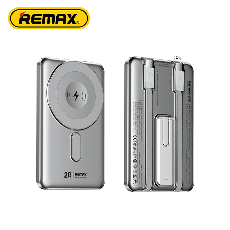 Remax Magnetic Wireless Power Bank 20W Portable Charger 5000mAh for iPhone
