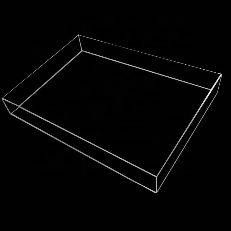 Fashion Customize Table Top Clear Acrylic Jewelry Makeup Organizer Service Tray Printing