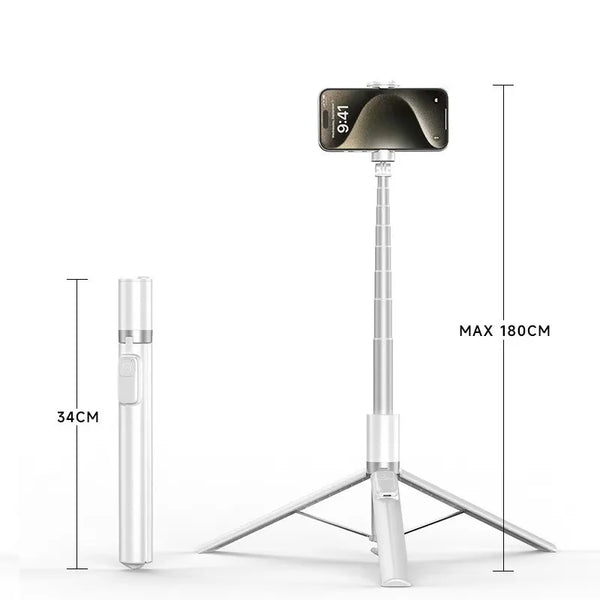Auto Open and Close Selfie Stick Tripod Automatic Integrated Portable Tripod Travel