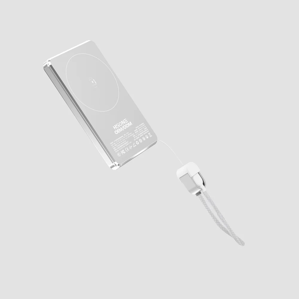N52 Magnetic Power Bank with Stronger Grip TFT Real-Time Display 15W Fast Wireless