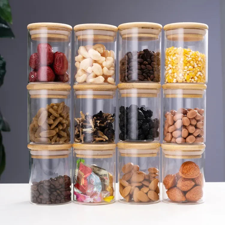 Glass Storage Jar Glass Spice Jar Borosilicate Glass Containers for Food Storage Jar
