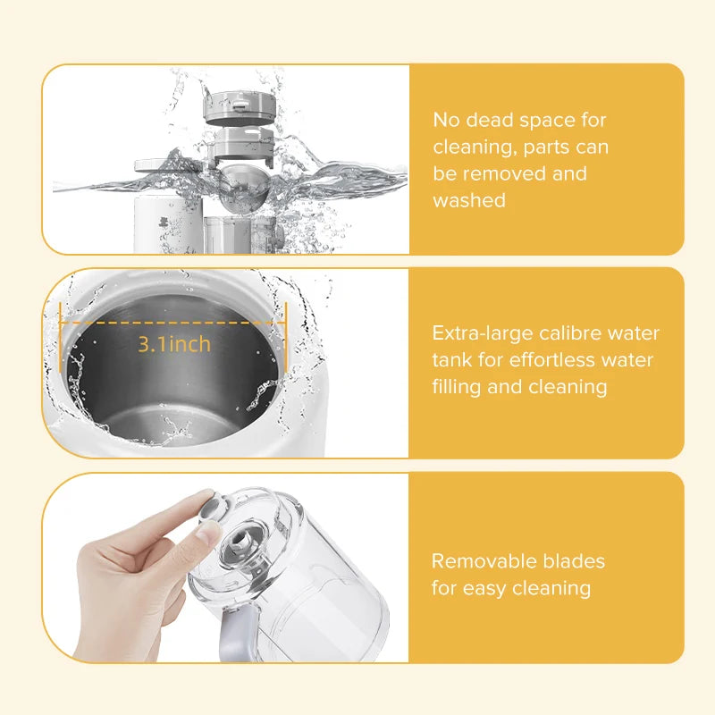 Baby Food Processor Steamer Blender 6 Reusable Pouches Electric US Plug Healthy Homemade