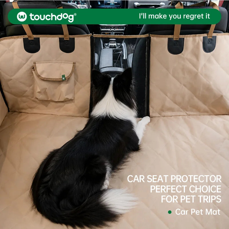 Foldable Dog Car Seat Pad Fully Surrounds Featuring Waterproof Dog Outdoor Seat Cushion