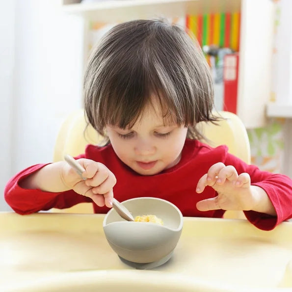 Baby Feeding Set Silicone Baby Silicone Bowl & Spoon Baby Silicone Bowl & Spoon