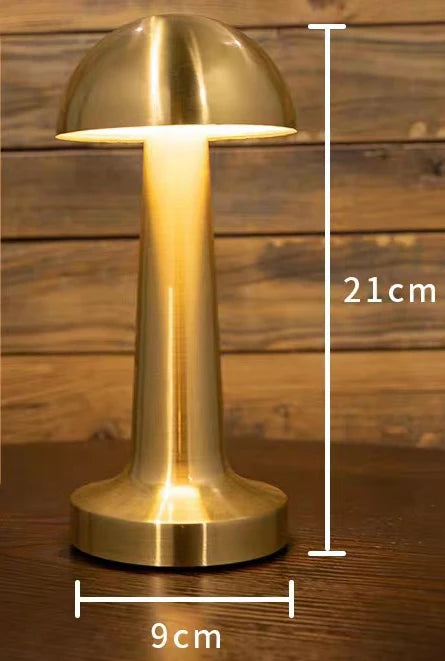 Light Luxury Mushroom Dumbbell-Shaped Table Lamp Bar Outdoor Restaurant Tabletop