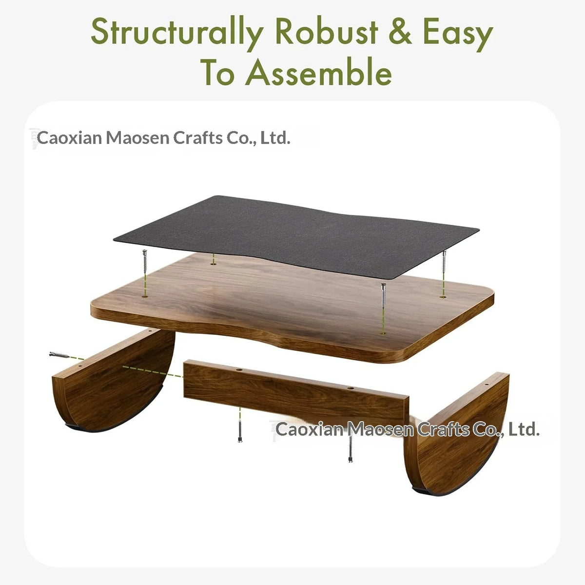 Wooden Footstool Low Stool Footrest Under-Desk Foot Pad Anti-Slip Office Legs