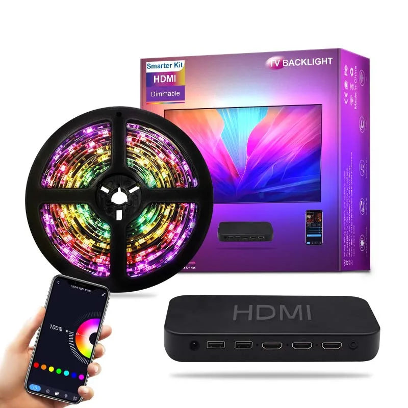 Smart Strip Lights Dream Screen USB Sync Box Kit with Fancy for LED TV Backlight Ambient