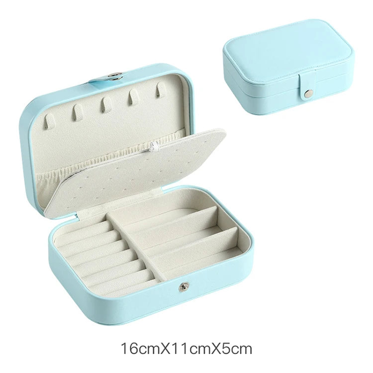 Small Travel Jewelry Organizer Custom Mini Pu Leather Ring Jewelry Box Jewelry Storage
