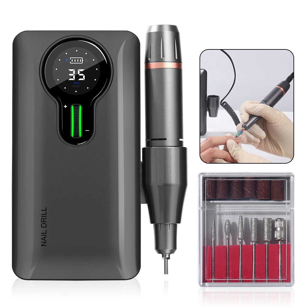 New Innovative Arrival Professional Coreless Motor Rechargeable Portable Electric Nail