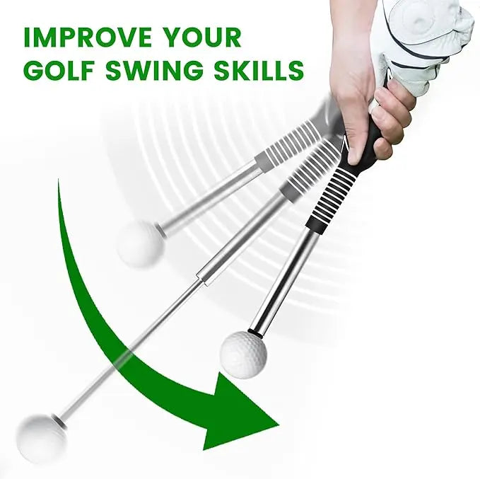 Indoor Golf Swing Trainer Stainless Steel TPE Construction Rubber Grip Shaft Swing