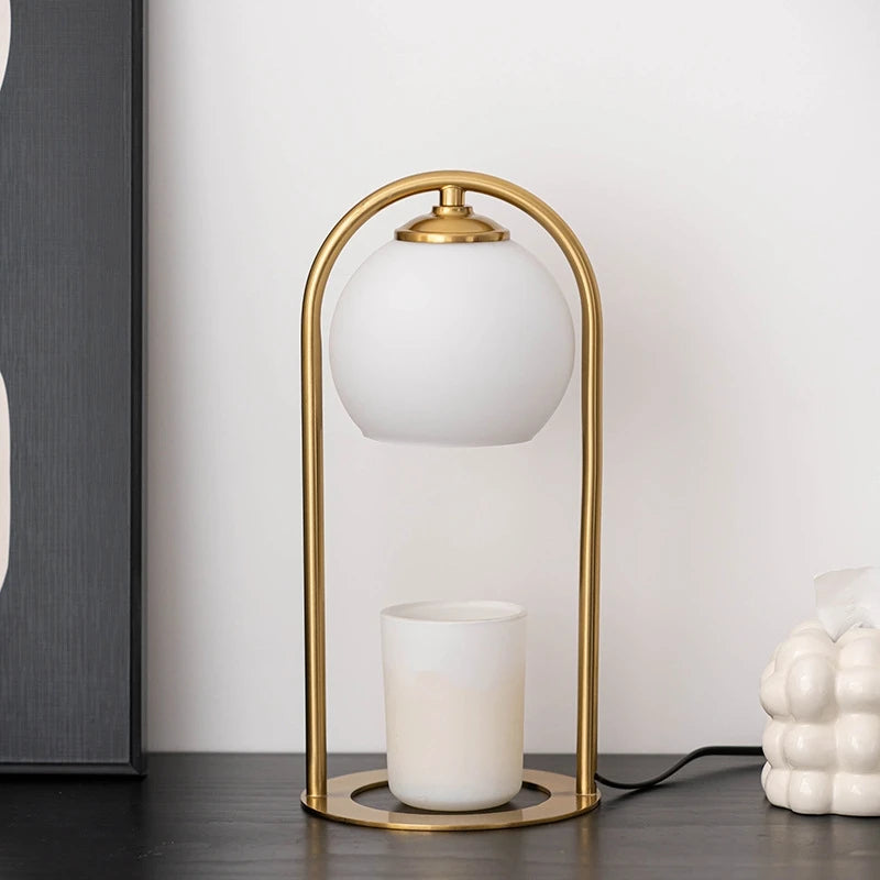 Glass Ball Modern Electric Candle Warmer Lamp Luxury Fragrance Scented Candle Table Lamp