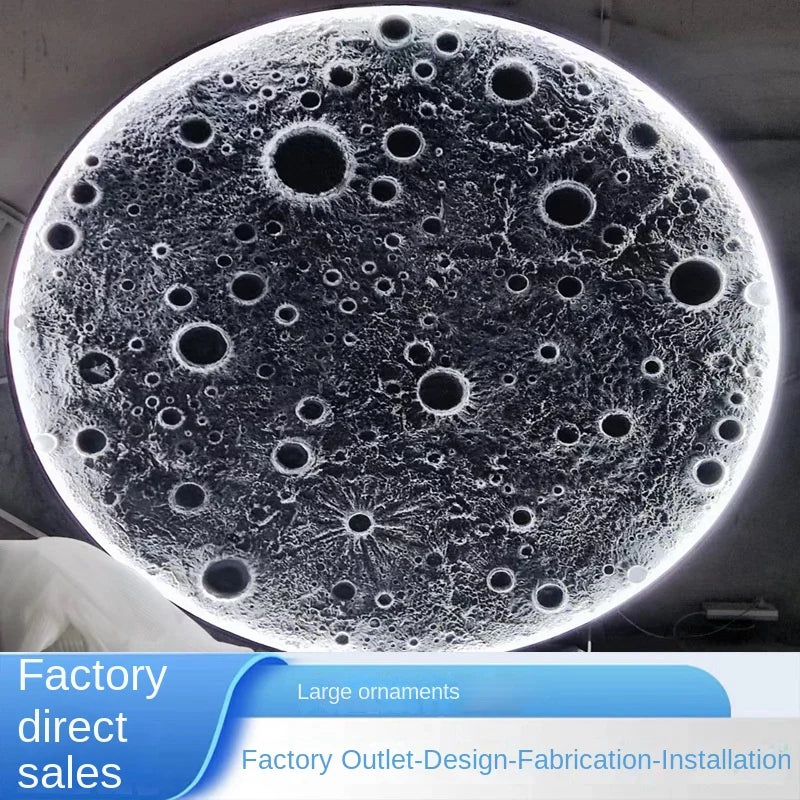 3D Realistic LED Resin Moon Wall Lamp for Living Room Transform Your Space with Cosmic