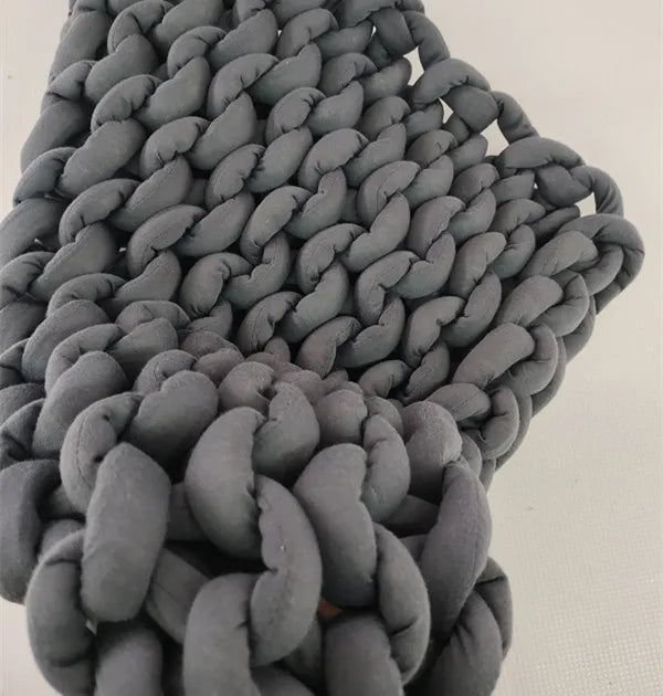 Hand Soft Fluffy Yarn Chunky Knit Weighted Blanket
