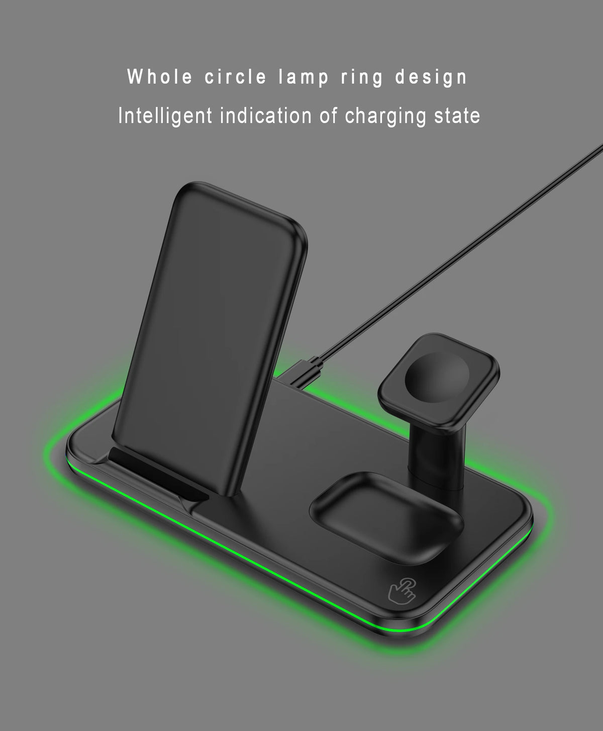 Sale 3 in 1 Foldable 15w Fast 3 in 1 Wireless Charger Stand for Iphone and Android 3 in 1