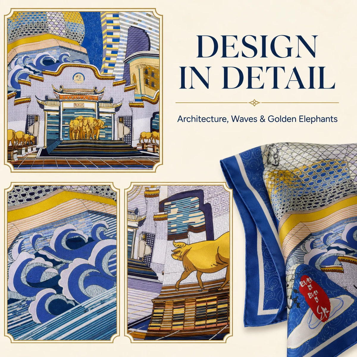 Customization Thickened Silk Double-Sided Printed Large Square Women'S Scarf Fashionable
