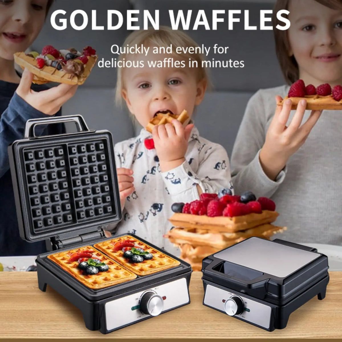 Lovfe Top-Rated Home Products Professional Electric Belgian Nonstick Waffle Maker Machine