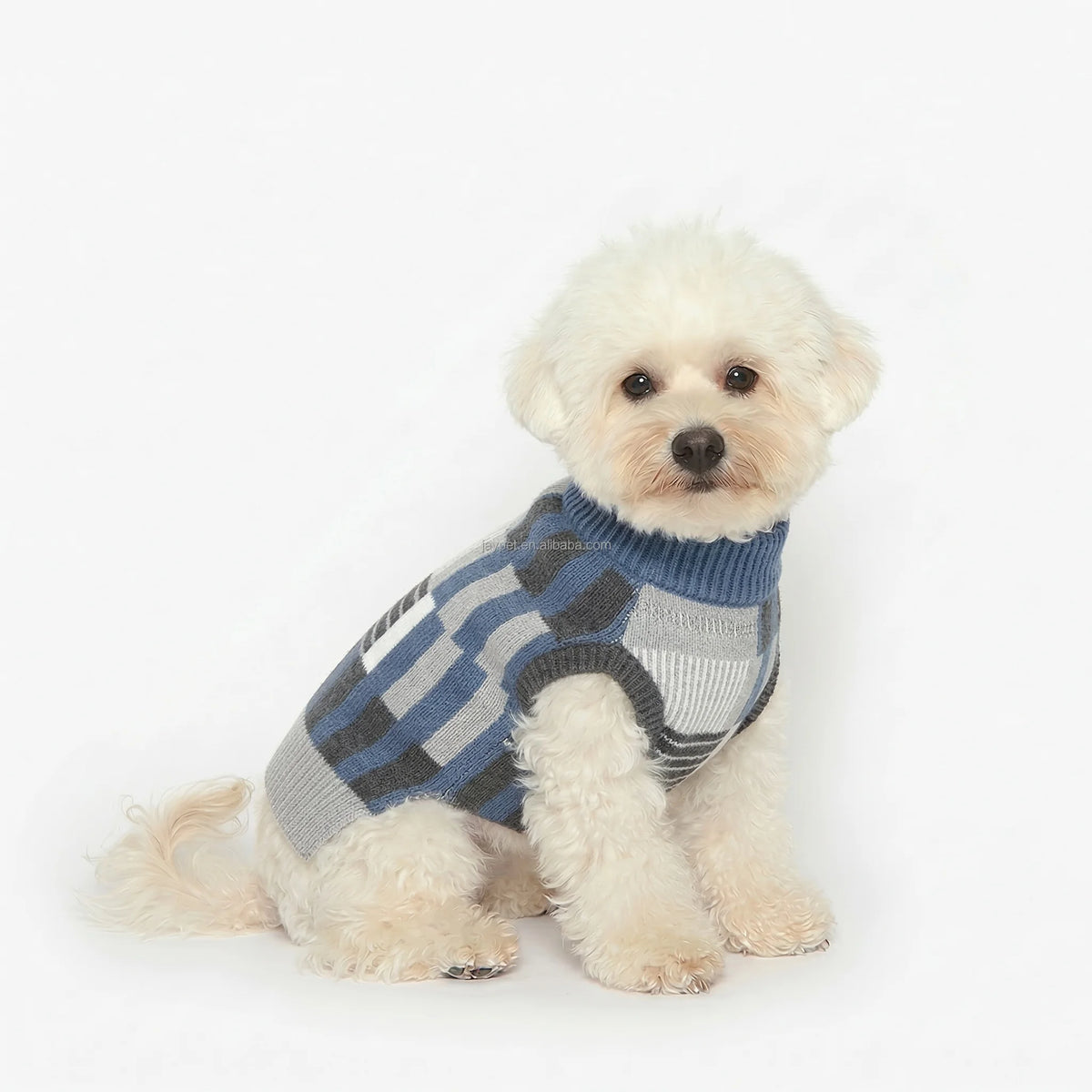 Color Block Knit Dog Vest, Modern Sweater Vest for Winter and Spring