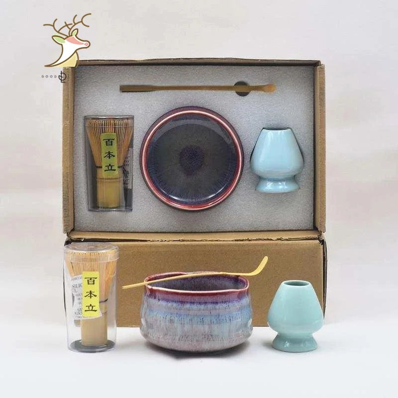 Popular Selling Japanese Bamboo Tea Whisk Chasen Set for Matcha Green Tea Premium Coffee