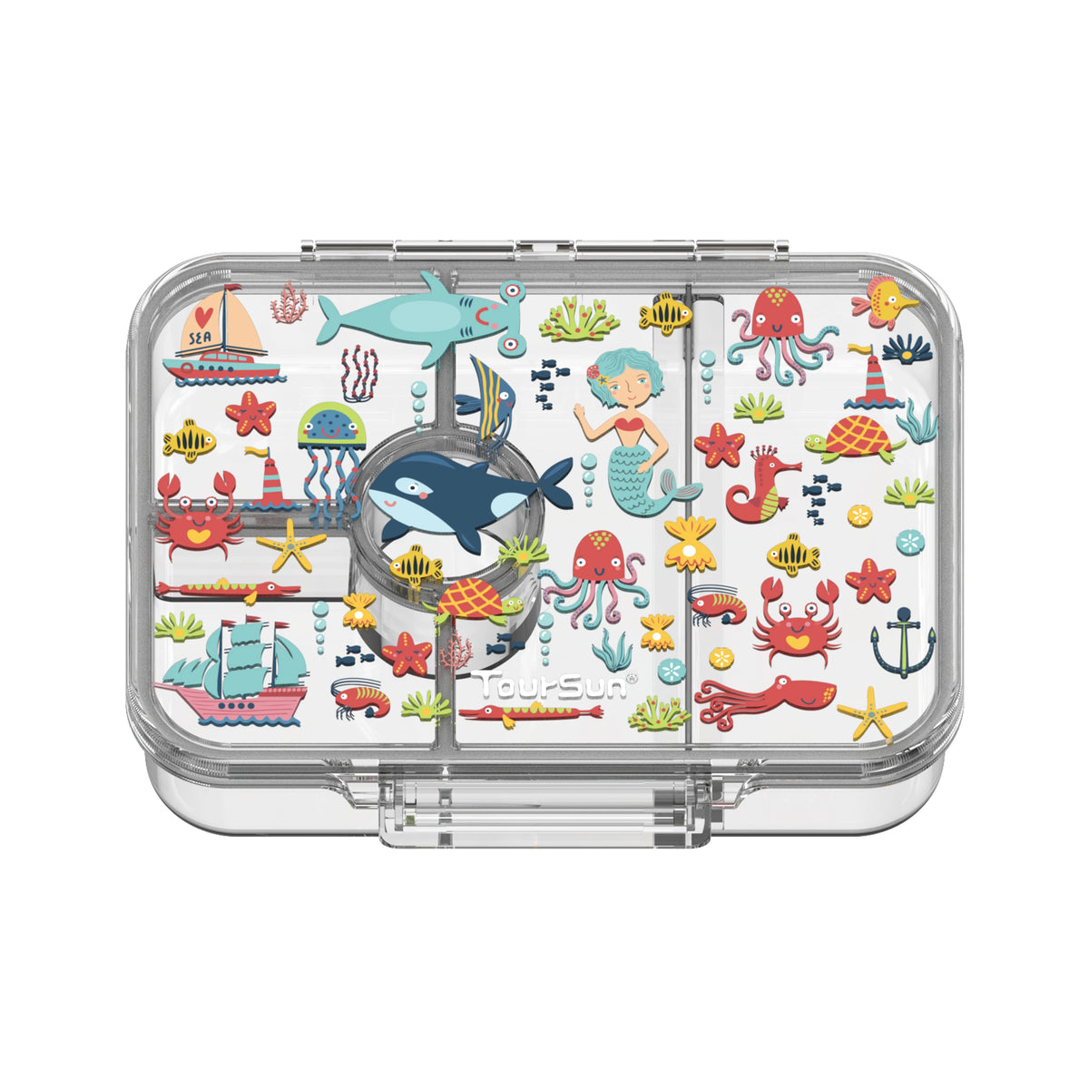 School-Grade Leak-Proof 5 Compartment Bento Box BPA-Free Food Grade Lightweight Lunch Box