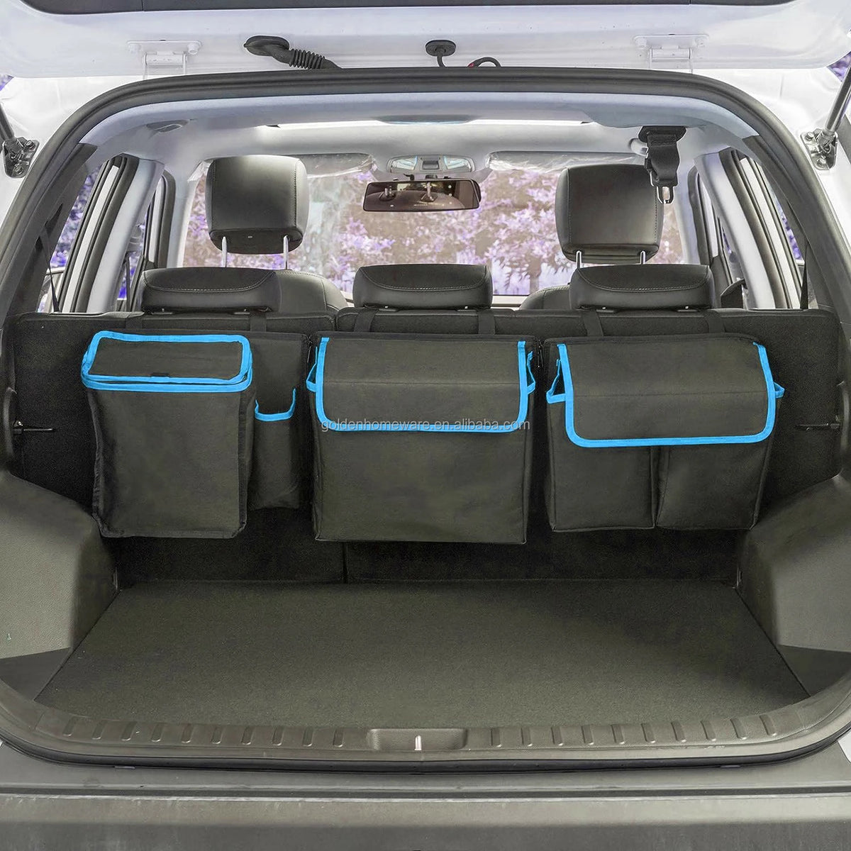 Premium Detachable Outdoor Car Trunk Organizer Backseat Hanging with Cooler Bag