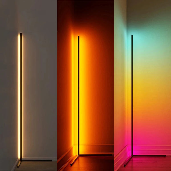 Hot LED RGB Light Bars Corner Floor Lamp Lights Smart Remote Control 5V Decoration 20W