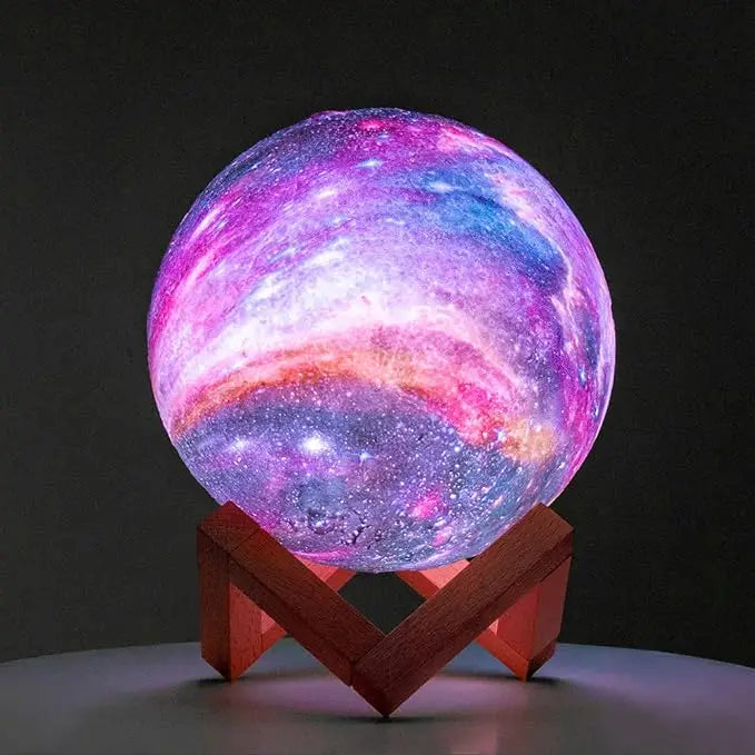 LED RGB Moon Light USB Rechargeable 3D Starry Sky Solar Planet Moon LED Night Light Home