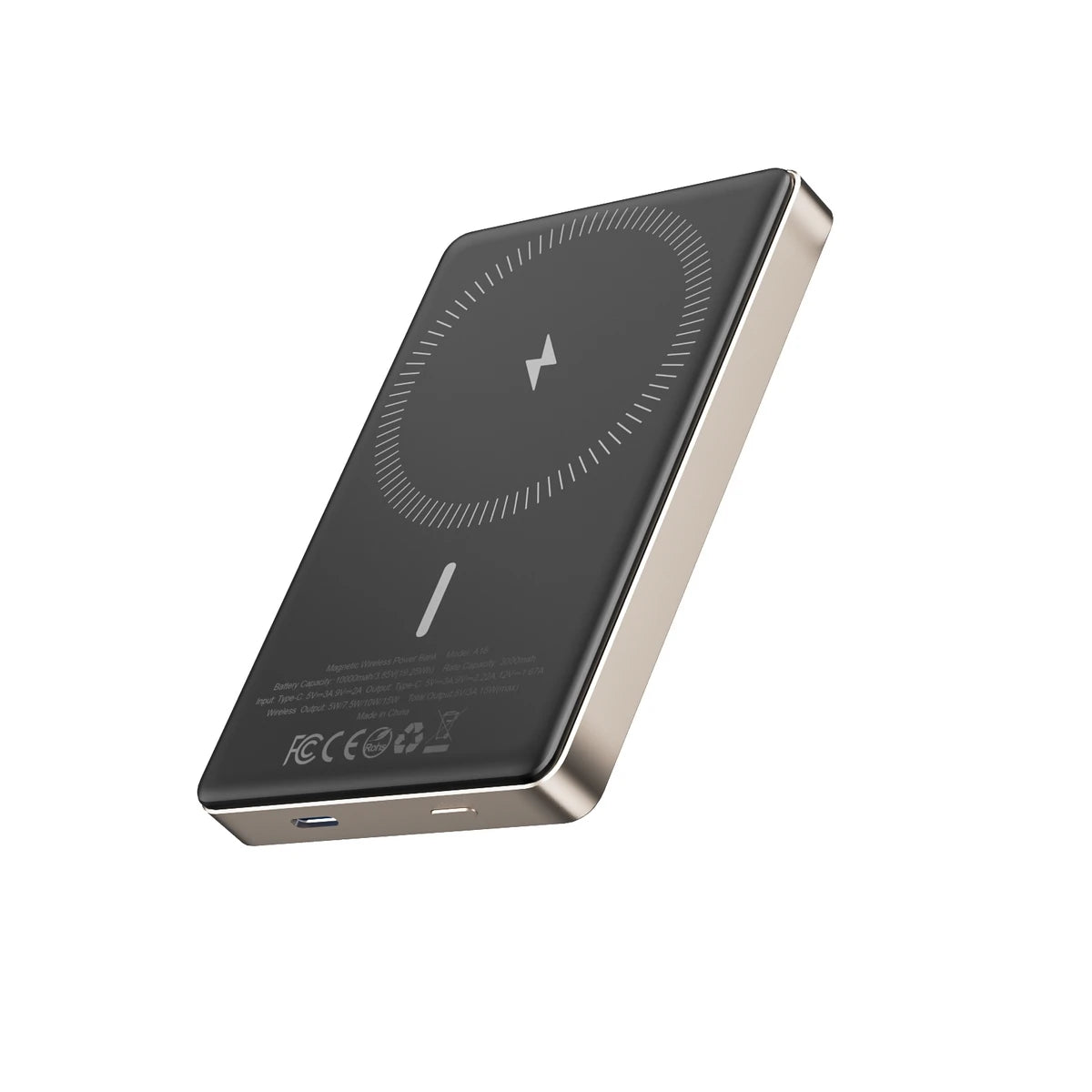 Ultra Wireless Magnetic Power Bank 10000mAh 20W Fast Charging ABS+Alloy Portable Lithium