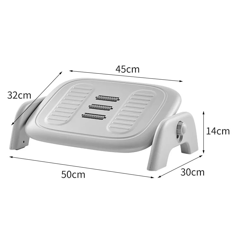 Solid Color PP Material Anti-Slip Massage Rollers Footrest Office Desk Underfoot Leg Rest