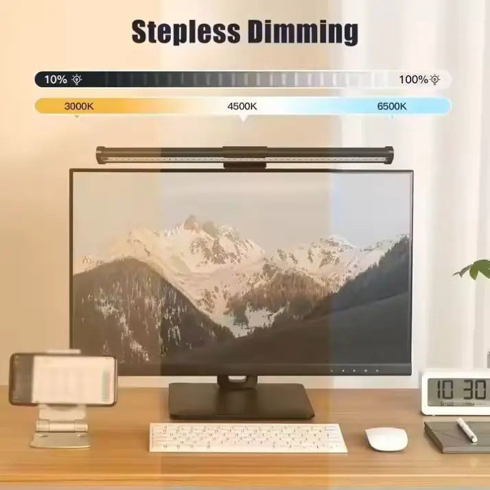 Modern Indoor LED Light Bar for Office & Bedroom USB-Powered Adjustable Dimmable White