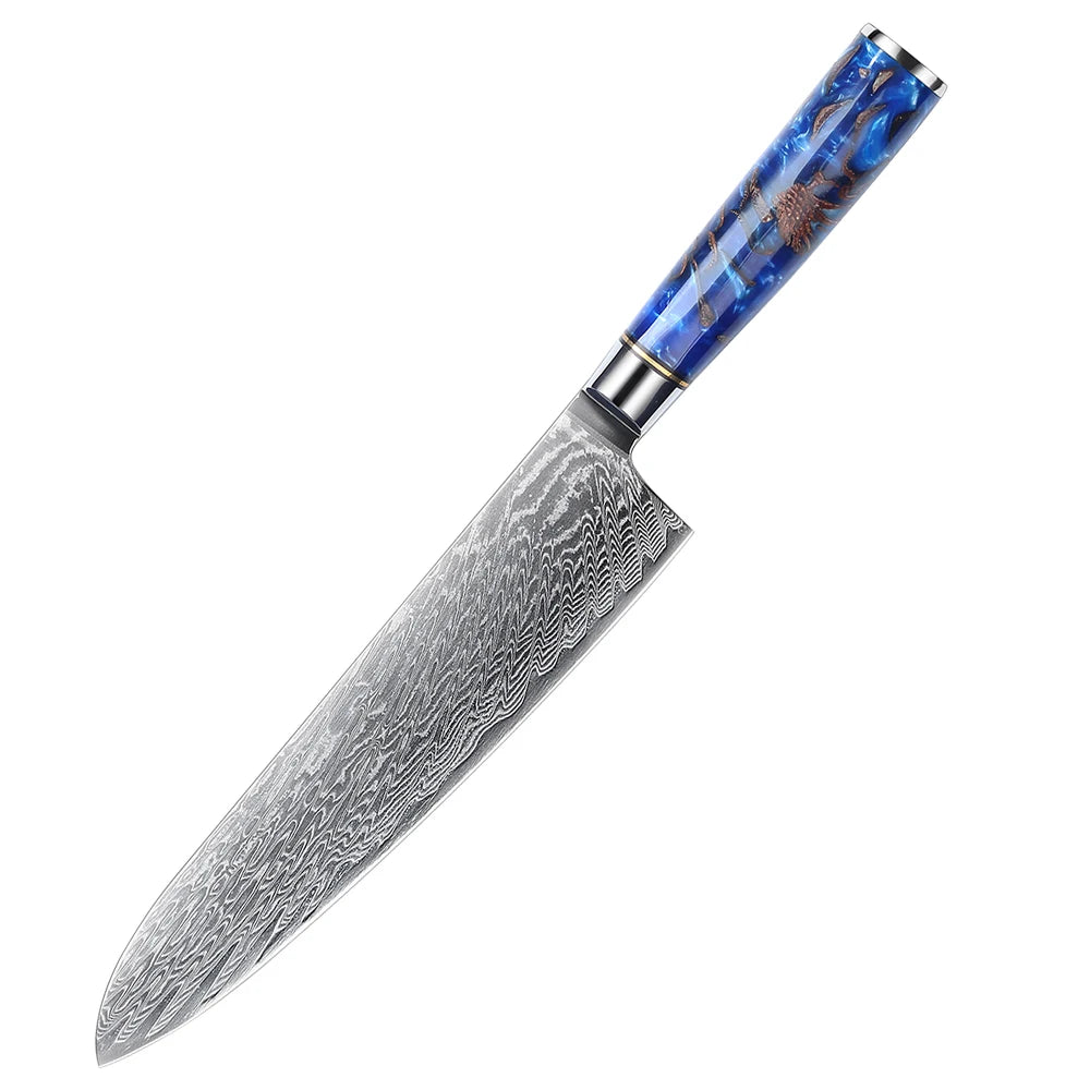 Professional 9PCS Japanese Damascus Steel Chef Knife Set 67 Layers VG10 Core Pinecone