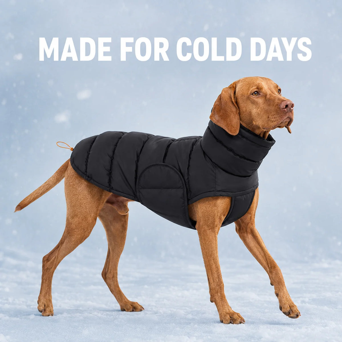 Waterproof Warm Quilted Outdoor Pet Jacket Adjustable Drawstring Winter Puppy Clothes Dog