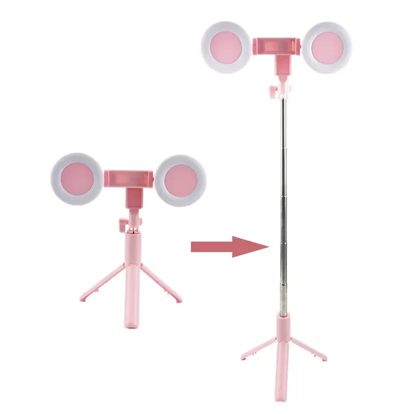 Selfie Stick Tripod Led Ring Light with Detachable Wireless Remote Control