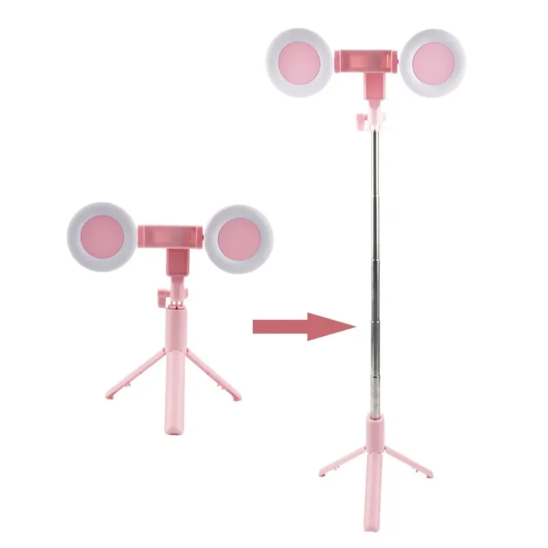 Selfie Stick Tripod Led Ring Light with Detachable Wireless Remote Control