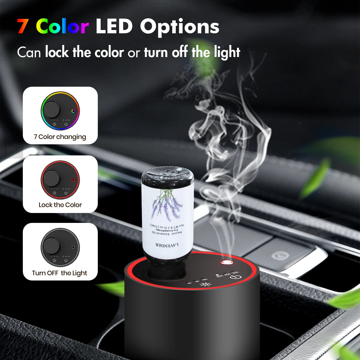 Aluminum Alloy Waterless Car Diffuser Smart Timer Control Nebulizer Diffuser for Car Home
