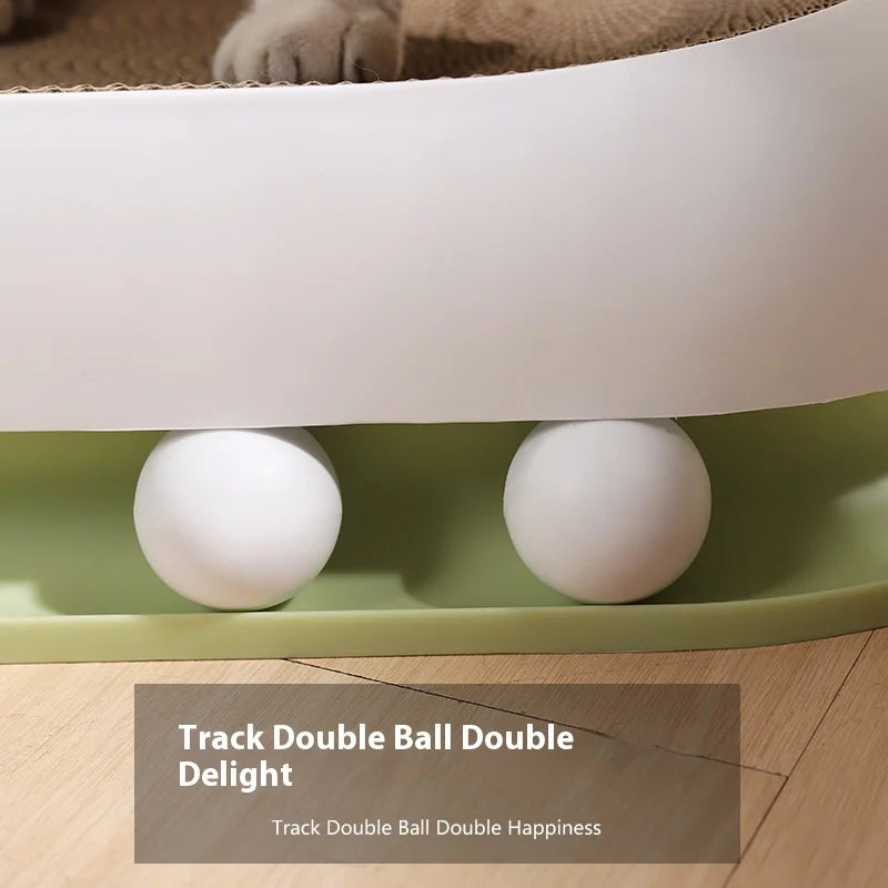Foldable Round Corrugated Attachment Scratcher Kitten Scraper Ball Corrugated Paper Cat
