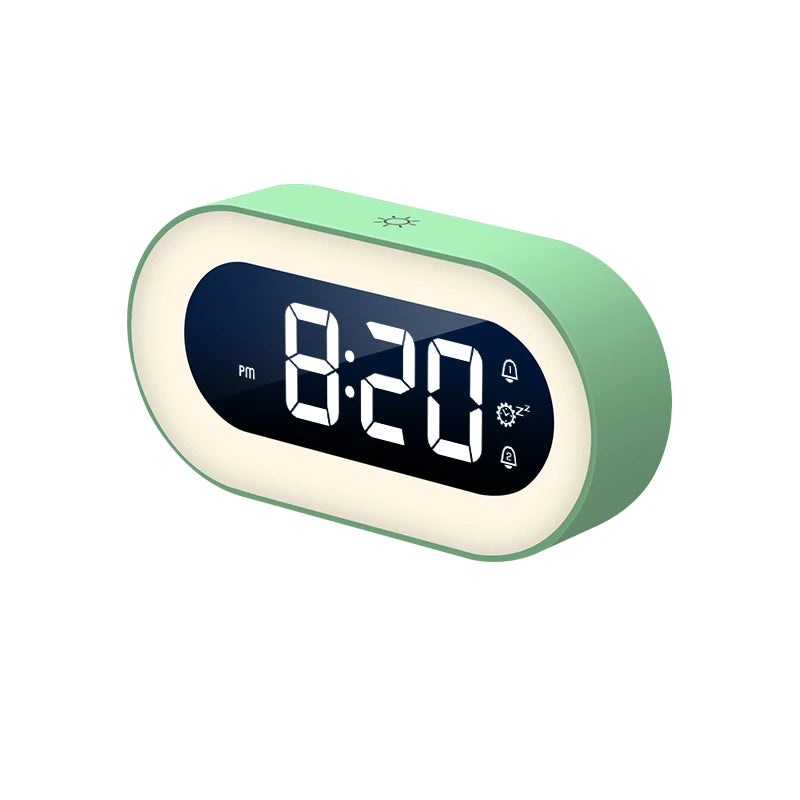 Smart Wake Up Night Light Children Digital Led Sunrise Table Alarm Led Clock