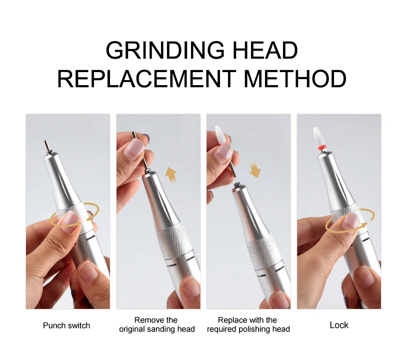 Professional High Speed 50000Rpm Portable Electric Rechargeable Nail Drill Machine