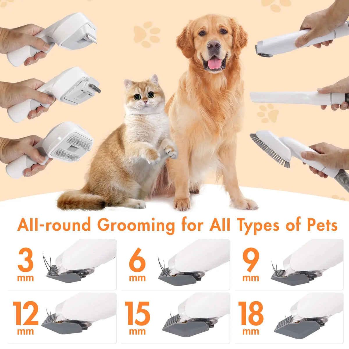 Best Multi-Function Pet Hair Cleaner Vacuum Hair Shaver Brush Pet Cleaner Grooming Kit