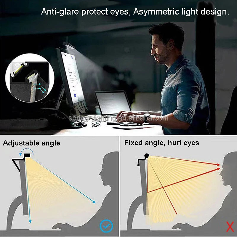 Music Sync USB WiFi LED Monitor Light Bar RGBIC Computer Gaming Atmosphere Light Black