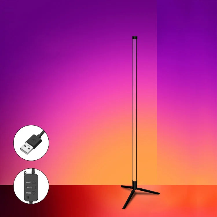 Indoor Home Decor Smart Corner Floor Standing Standard Lamp Lighting Modern Stand Floor