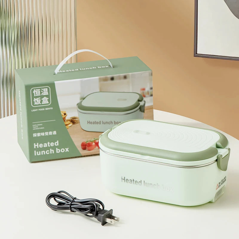 Great Bear 304 Stainless Steel Electric Heated Lunch Box 900ML Portable Home and Car Use