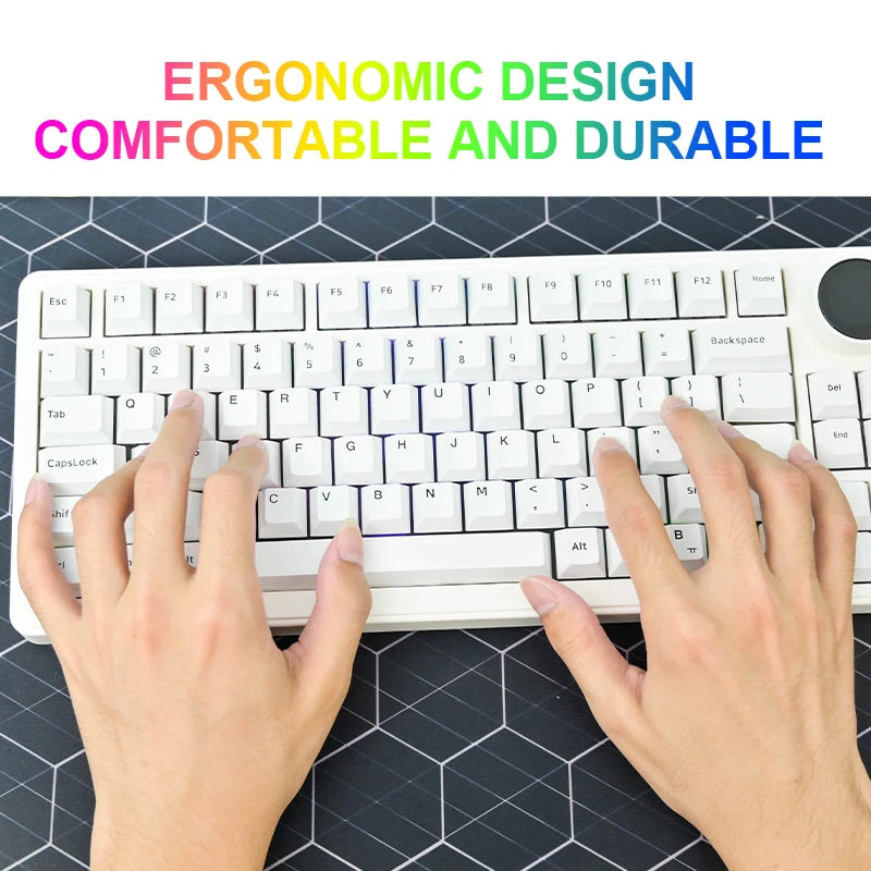 83-Key Mechanical Keyboard with Knob Screen RGB Backlight Gaming Mechanical Keyboard