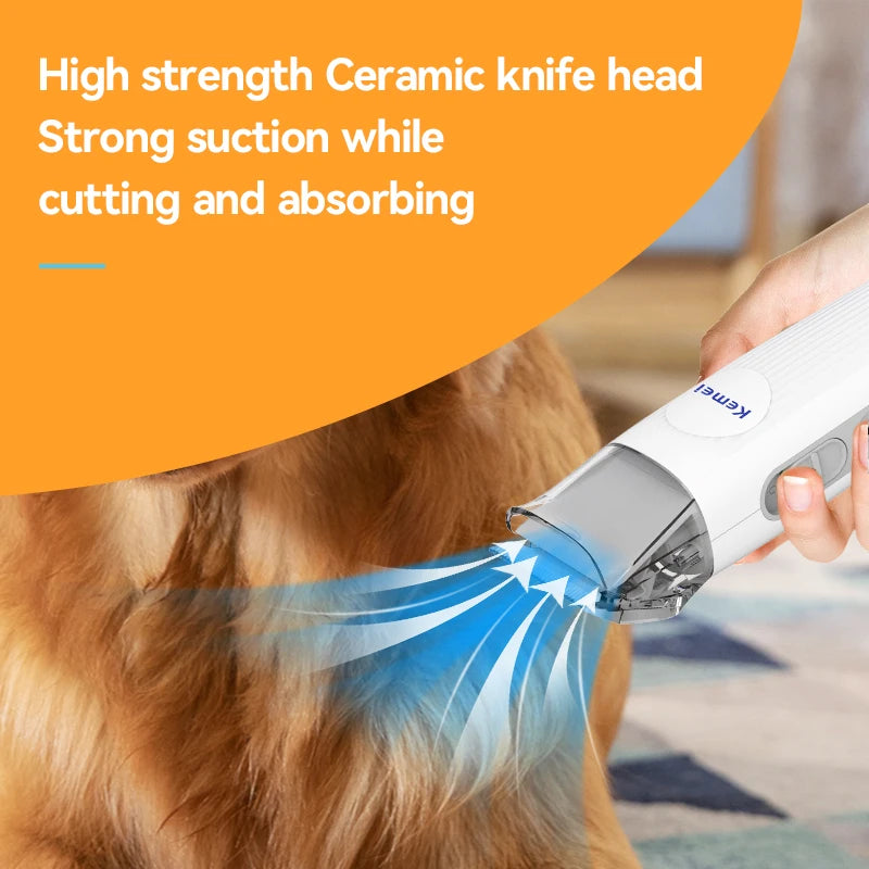 Km-cw2098 Vacuum Pet Grooming Kit with Clippers Trimmers Slicker Deshedding Brush Dog Cat