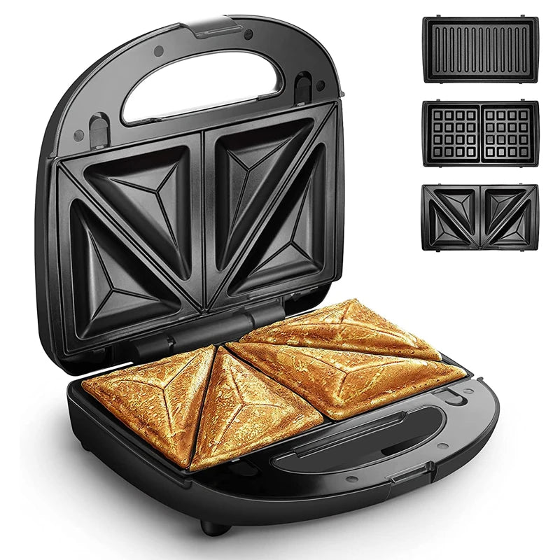 7 6 5 4 3 2 in 1 Waffle Maker Sandwich Toaster 4 Slice Toastie Maker Panini Press Grill