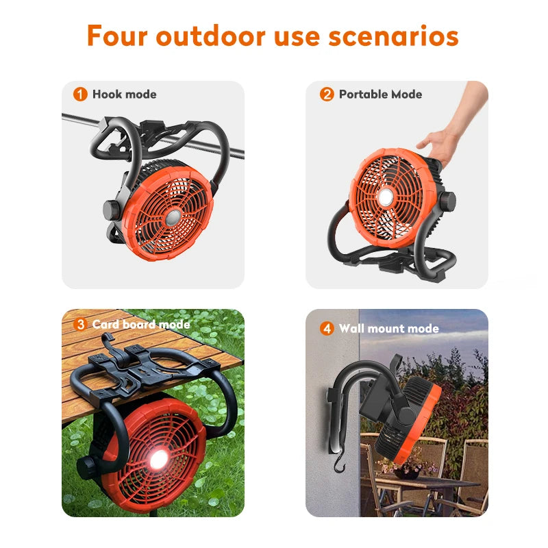 Small Table Ventilateur Electric Fans Camping Outdoor Rechargeable Usb Portable Fan