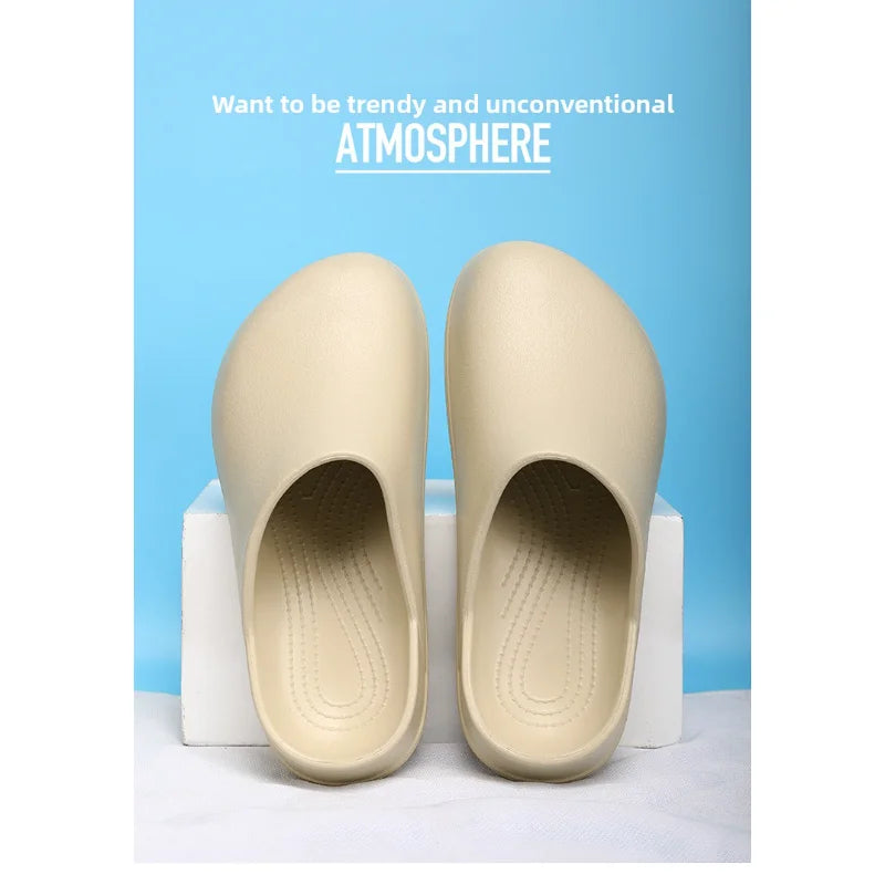 Unisex Waterproof EVA Cloud Slides, Non-Slip Platform Mules for Indoor Outdoor Summer Wear