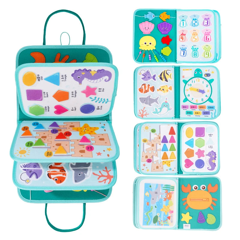 Customization Learning Preschool Educational Montessori Cloth Quiet Book Activities Felt