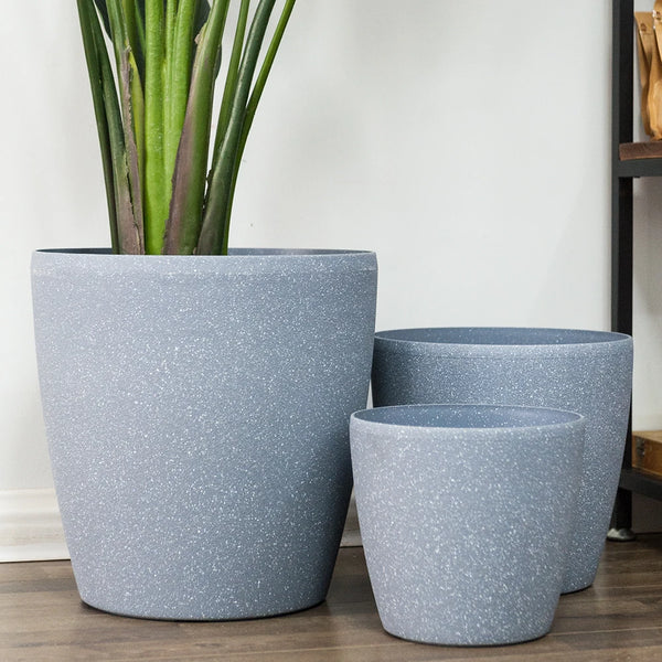 Kailai Pp Recycled Plastic Stone Effect Large Garden Plant Decorative Pots Self Watering
