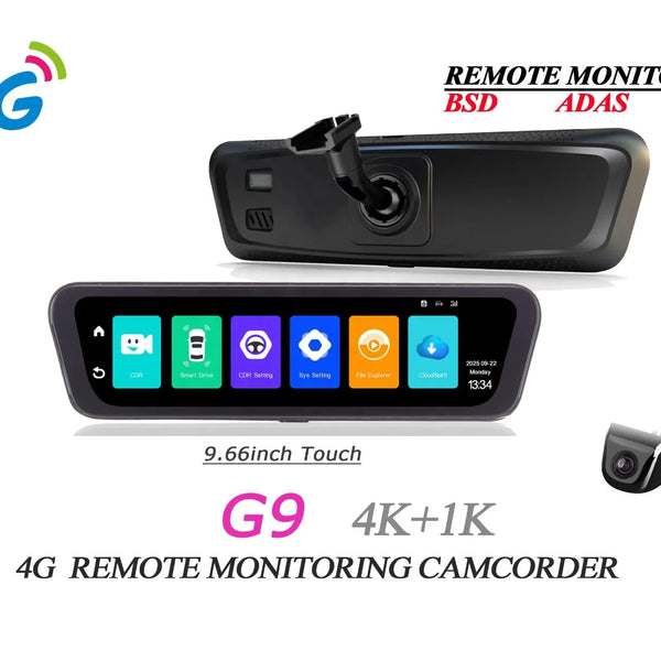 Mirror Dash Cam 4k Dual Lens Car Dvr Front and Rear Dash Camera Wifi Gps Car Recorder 24h